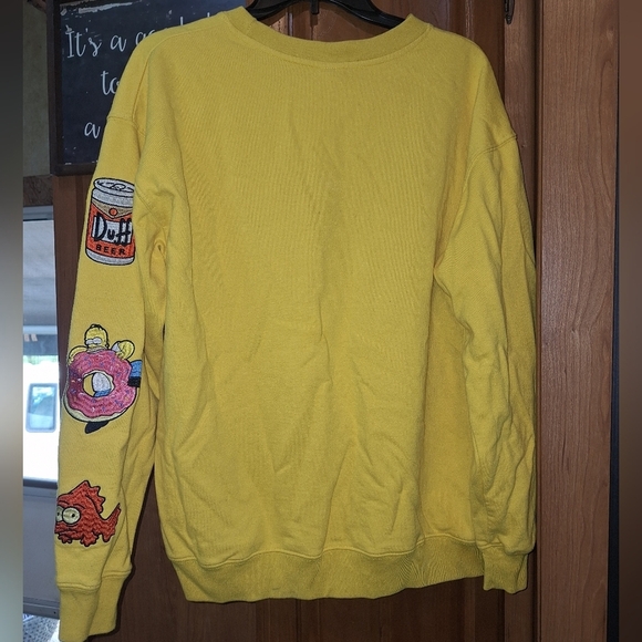 A Simpsons Yellow Embroidered Sweater In A Mens Medium. Pre-loved - Picture 4 of 11